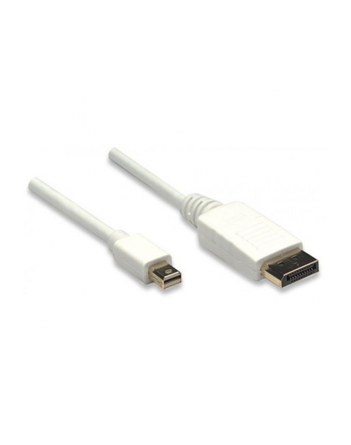 Kabel DisplayPort Manhattan Mini DisplayPort/DisplayPort M/M, 2m, biały główny
