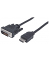 Adapter Manhattan HDMI męski na DVI-D 24+1 męski, Dual Link, 1,8m, czarny - nr 12