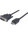 Adapter Manhattan HDMI męski na DVI-D 24+1 męski, Dual Link, 1,8m, czarny - nr 18