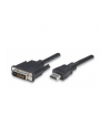 Adapter Manhattan HDMI męski na DVI-D 24+1 męski, Dual Link, 1,8m, czarny - nr 1