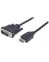 Adapter Manhattan HDMI męski na DVI-D 24+1 męski, Dual Link, 1,8m, czarny - nr 22