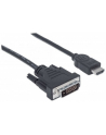 Adapter Manhattan HDMI męski na DVI-D 24+1 męski, Dual Link, 1,8m, czarny - nr 3