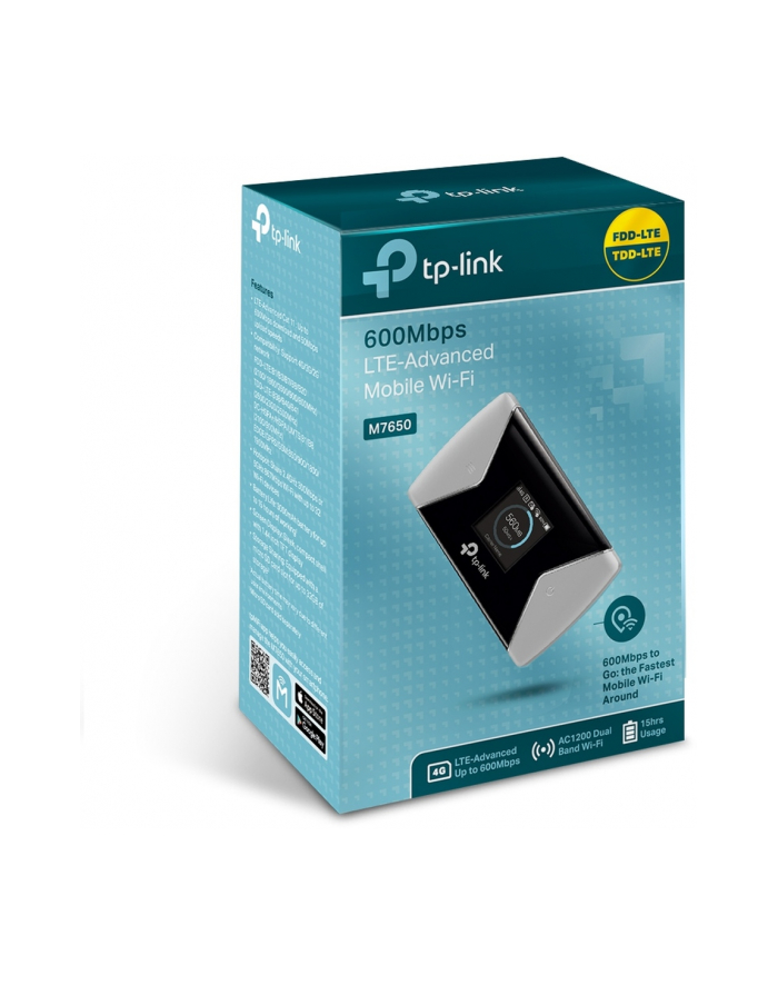 Router TP-LINK M7650 4G/LTE model SIM HotSpot micro SD slot 600Mb/s 2,4/5GHz główny