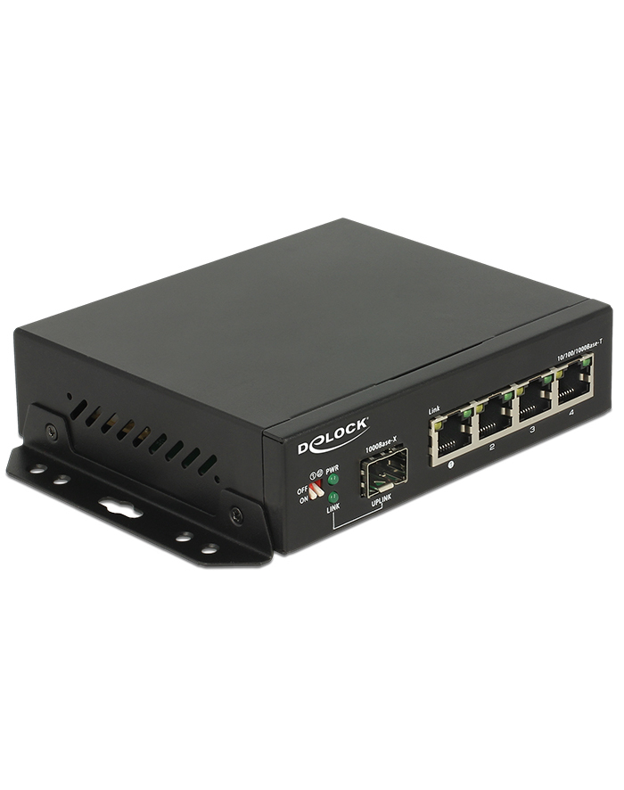 DeLOCK Switch Gigabit 4 Port + 1 SFP główny