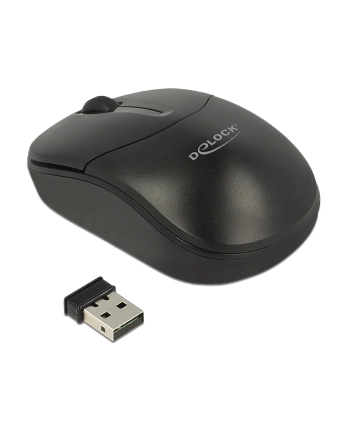 Mysz bezprzewodowa optyczna Delock 1-scroll 2,4 GHz czarna