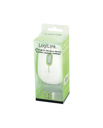Mysz bezprzewodowa optyczna LogiLink ID0086A 2,4 GHz 1000 dpi biała/zielona