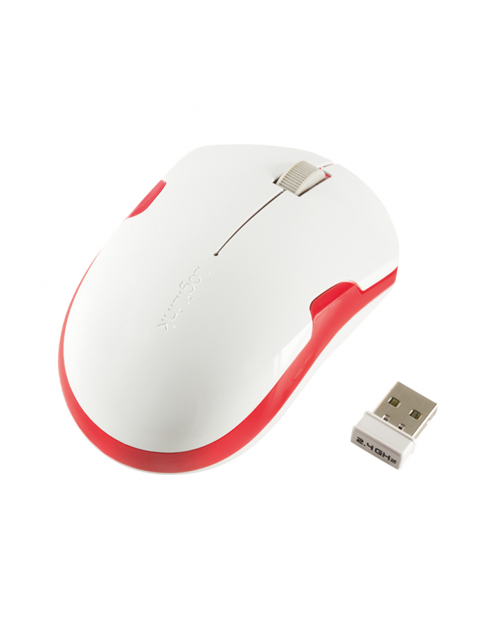 Mysz bezprzewodowa optyczna LogiLink ID0129 2,4 GHz 1200 dpi biała/czerwona główny