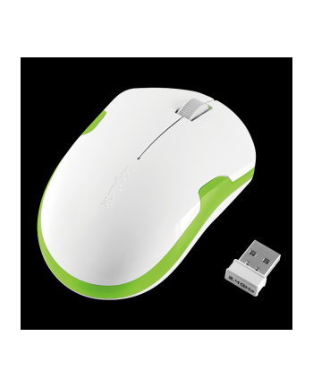 Mysz bezprzewodowa optyczna Logilink ID0133 2,4 GHz 1200 dpi biała/zielona