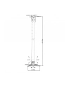 ART Uchwyt podwieszany 45-76cm do projektora P-107W 15KG biały - nr 6