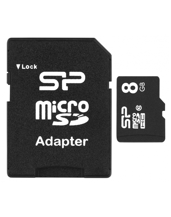 Silicon Power Karta Pamięci Micro SDHC 8GB Class 10 +Adapter główny