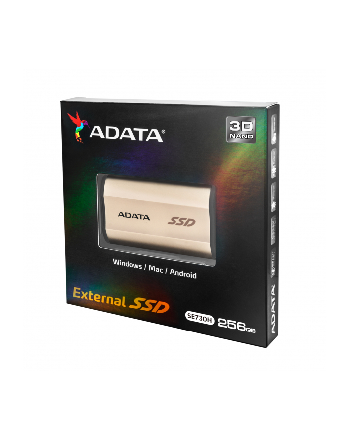 Adata SSD External SE730H 256 GB 1.8'' USB-C 3D Gold główny