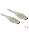 DELOCK KABEL USB AM-AM 2.0 3M PRZEZROCZYSTY - nr 8