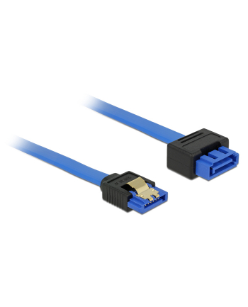 Delock kabel przedłużacz SATA 6 Gb/s (męski/żeński) 100 cm niebieski, zatrzaski