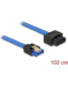 Delock kabel przedłużacz SATA 6 Gb/s (męski/żeński) 100 cm niebieski, zatrzaski - nr 14