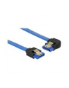 Delock kabel SATA 6 Gb/s prosto/kątowy lewo metal.zatrzaski 10cm niebieski - nr 7