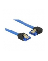 Delock kabel SATA 6 Gb/s prosto/kątowy lewo metal.zatrzaski 20cm niebieski - nr 4