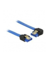 Delock kabel SATA 6 Gb/s prosto/kątowy lewo metal.zatrzaski 70cm niebieski - nr 9