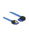 Delock kabel SATA 6 Gb/s prosto/kątowy prawo metal.zatrzaski 20cm niebieski - nr 9