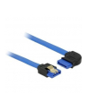 Delock kabel SATA 6 Gb/s prosto/kątowy prawo metal.zatrzaski 20cm niebieski - nr 4