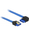 Delock kabel SATA 6 Gb/s prosto/kątowy prawo metal.zatrzaski 20cm niebieski - nr 5