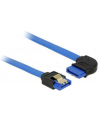 Delock kabel SATA 6 Gb/s prosto/kątowy prawo metal.zatrzaski 20cm niebieski - nr 7