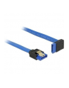 Delock kabel SATA 6 Gb/s kątowy prosto/góra metal.zatrzaski 20cm niebieski - nr 5