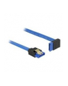 Delock kabel SATA 6 Gb/s kątowy prosto/góra metal.zatrzaski 30cm niebieski - nr 4