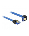 Delock kabel SATA 6 Gb/s kątowy prosto/dół metal. zatrzaski 10cm niebieski - nr 4