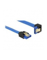 Delock kabel SATA 6 Gb/s kątowy prosto/dół metal. zatrzaski 20cm niebieski - nr 4