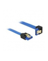 Delock kabel SATA 6 Gb/s kątowy prosto/dół metal. zatrzaski 30cm niebieski - nr 10