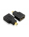 Techly Adapter Micro-D HDMI na HDMI M/F czarny - nr 1