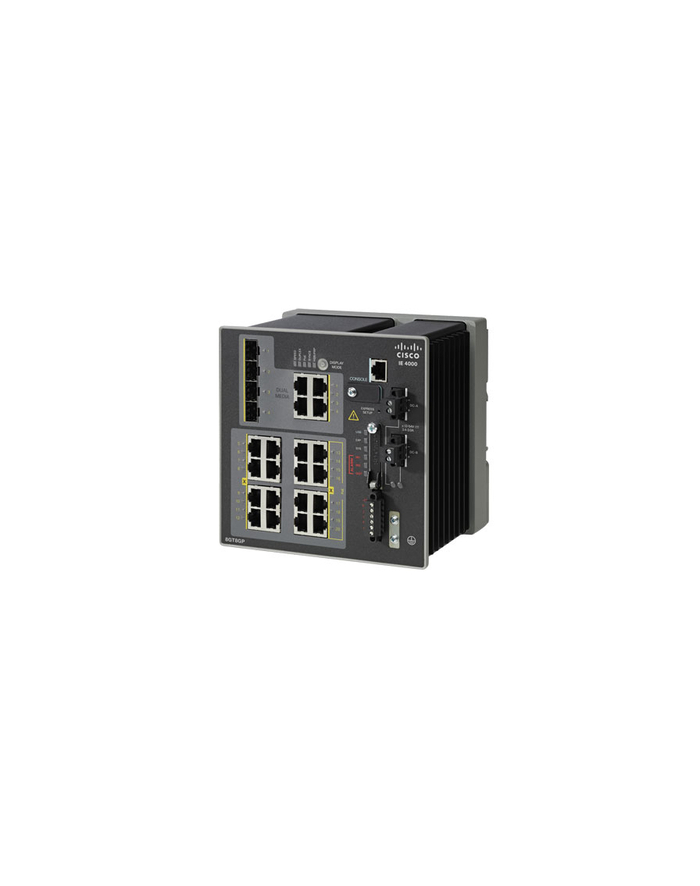 Cisco Systems Cisco IE 4000 Switch 4 x SFP 1G with 8 x 1G PoE, 4 x 1G Combo, LAN Base główny