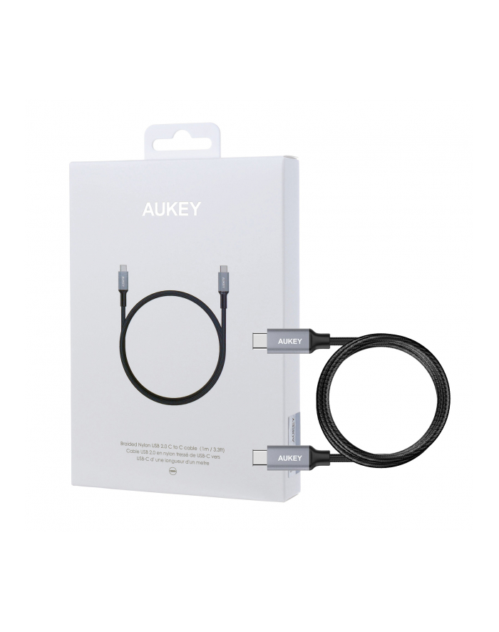 AUKEY CB-CD5 nylonowy ultraszybki kabel Quick Charge USB C - USB C 1m główny