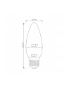 Whitenergy Żarówka LED | 10xSMD2835| C37| E27 | 5W | 230V |ciepłe biała| mleczne - nr 3