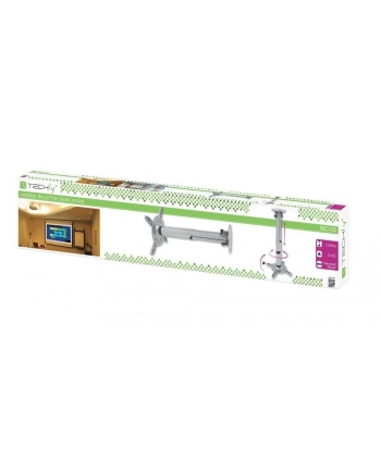 Ramię do projektora Techly 110-190 cm. sufitowe, srebrne