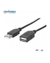 Kabel przedłużający USB Manhattan USB 2.0 A-A M/F, 3m, czarny - nr 1