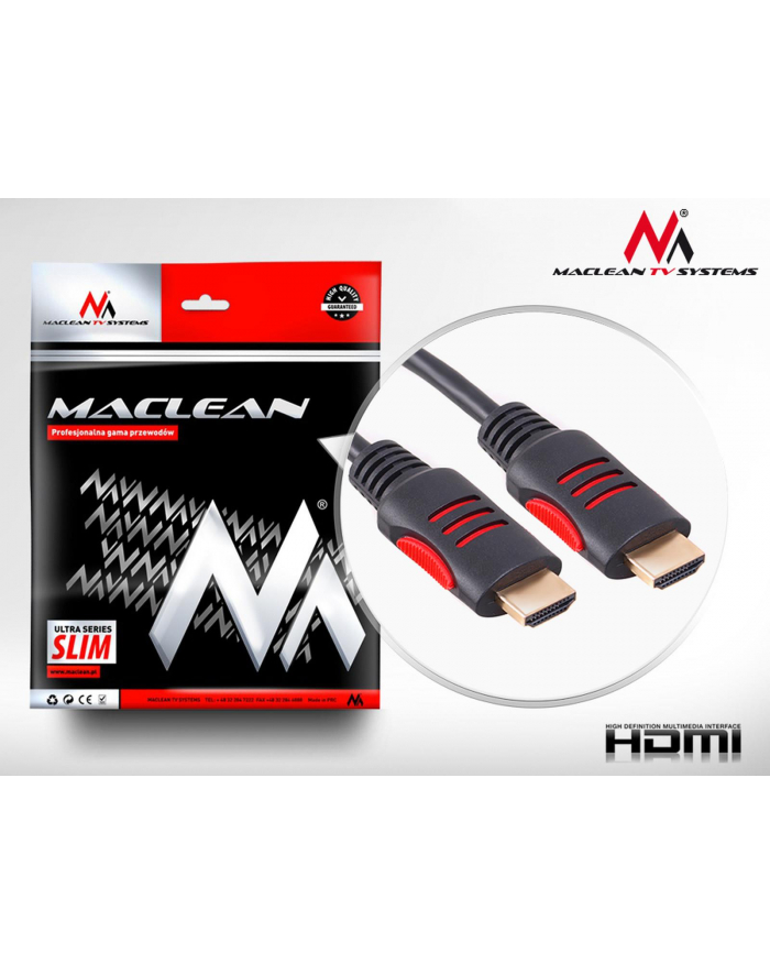 Maclean MCTV-814 Przewód kabel HDMI-HDMI 5m v1.4 30AWG z filtrami ferrytowymi główny