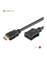 Techly Kabel przedłużacz monitorowy HDMI-HDMI M/F 3m czarny - nr 2