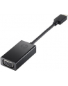 HP - External video adapter - USB-C - D-Sub - black - for Chromebook 13 G1; Elite Slice, Slice for Meeting Rooms; Elite x3; EliteBook 1040 G3 - nr 12