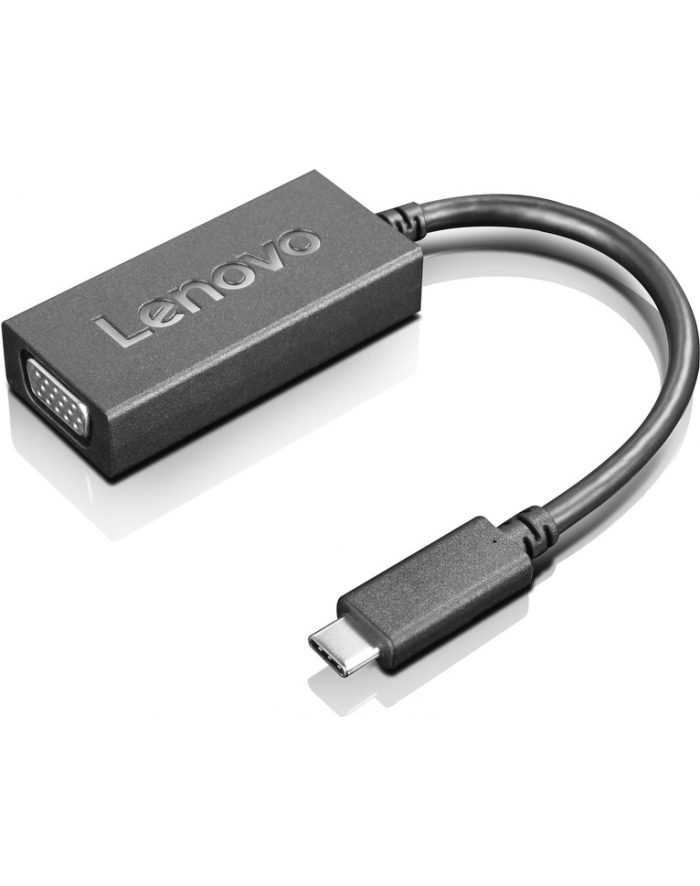 Lenovo USB-C to VGA Adapter - External video adapter - USB Type-C - VGA - retail - for Legion Y720-15; Miix 510-12; 720-12; Y910-17; Yoga 720-13; 720-15; 910-13; 910-13IKB Glass główny