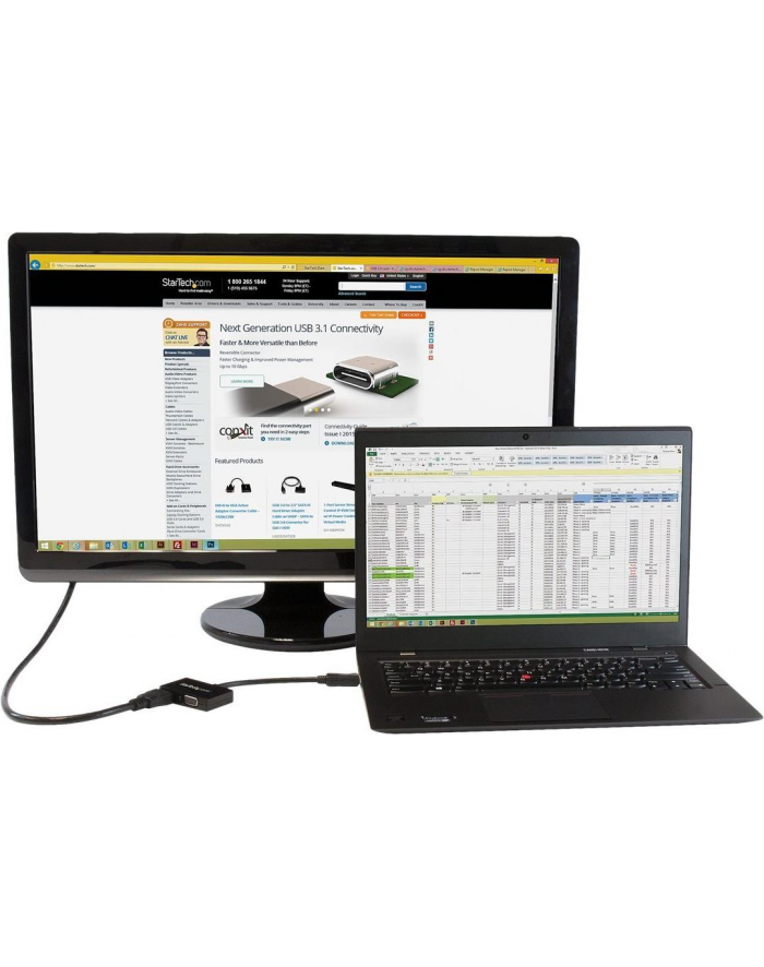 StarTech.com Travel A/V adapter: DisplayPort to HDMI or VGA - Video converter - DisplayPort - black główny