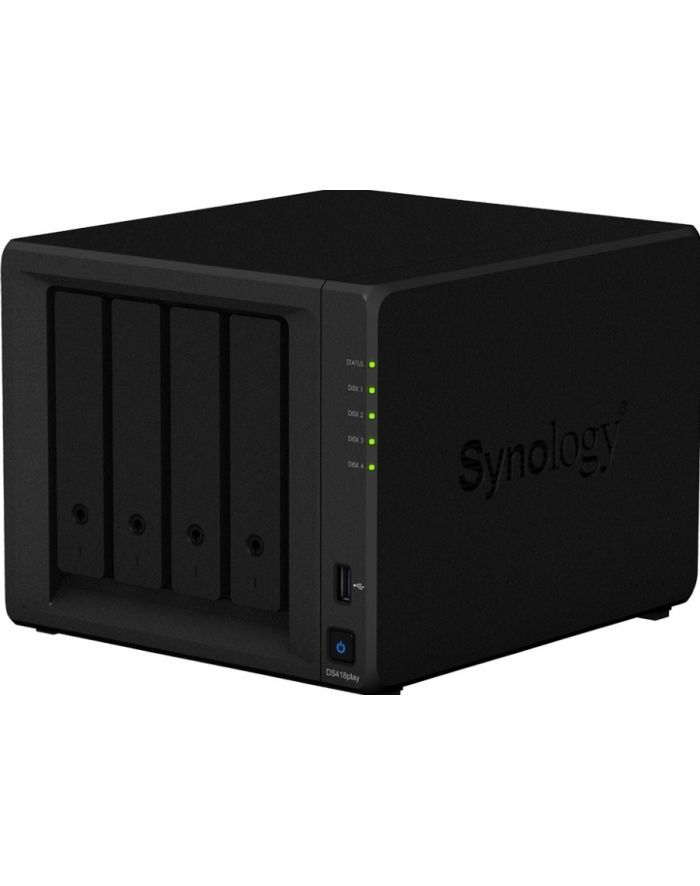 Synology Inc. Synology DS418play, 4-Bay SATA, Intel 2C 2,0 GHz, 2GB, 2xGbE LAN, 2xUSB 3.0 główny