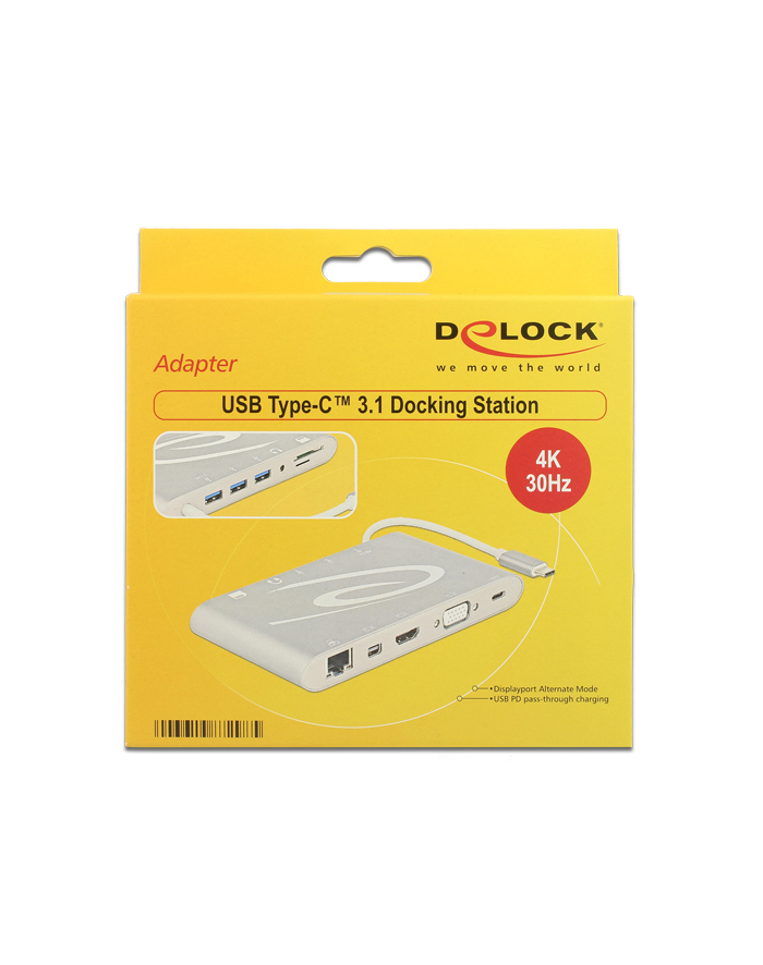 Replikator portów DELOCK USB 3.0 - MIC, Audio, HDMI, LAN, 3xUSB 3.0 + zasilanie główny