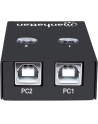 Przełącznik Manhattan USB 2.0 2/1, czarny - nr 34