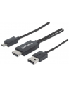 Kabel adapter Manhattan MHL Micro USB 11 pin na HDMI 1,5m, czarny - nr 1