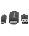 Kabel adapter Manhattan MHL Micro USB 11 pin na HDMI 1,5m, czarny - nr 2