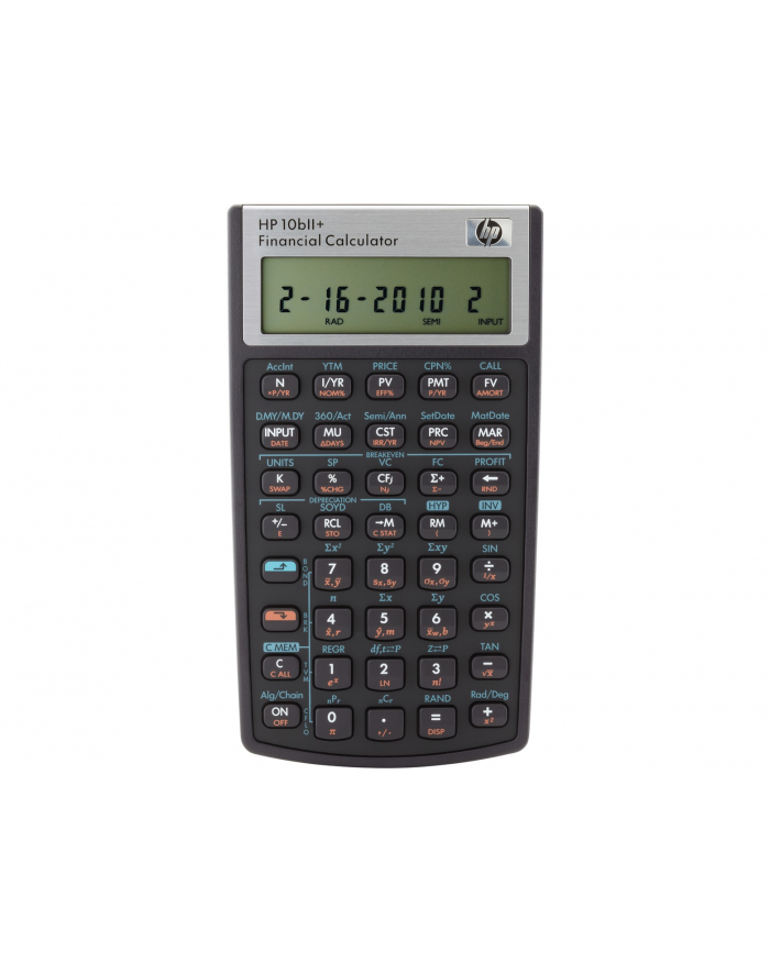 Kalkulator finansowy HP 10bII+ Bluestar główny