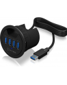 IcyBox Hub do Biurka 4xUSB 3.0, kabel 120 cm USB 3.0 - nr 38