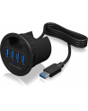 IcyBox Hub do Biurka 4xUSB 3.0, kabel 120 cm USB 3.0 - nr 5