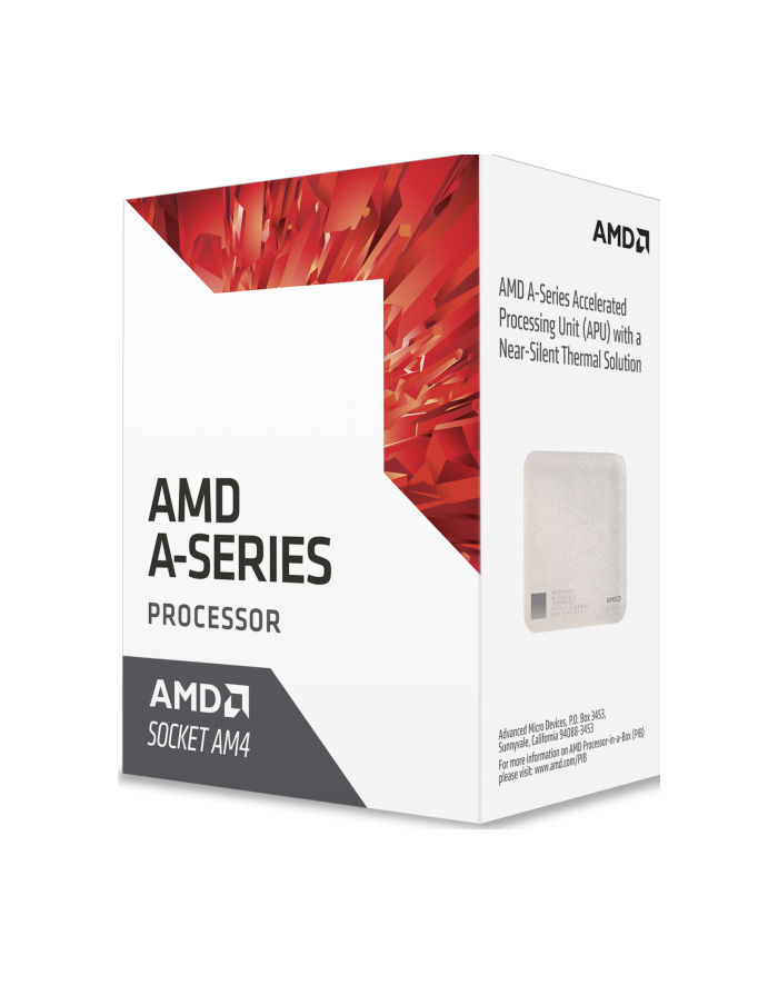 AMD A10 9700 (Bristol Ridge), 4-core, 3.8GHz,cache 2MB, 65W, soc. AM4, VGA Radeon R7, BOX główny